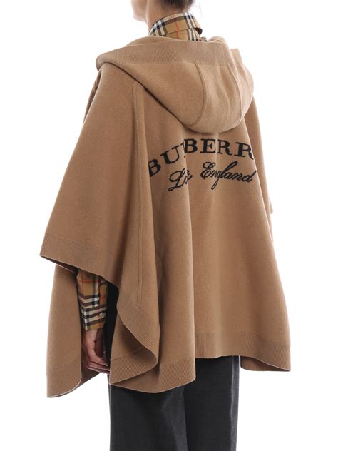 burberry hooded wool cashmere cape|burberry vintage check poncho.